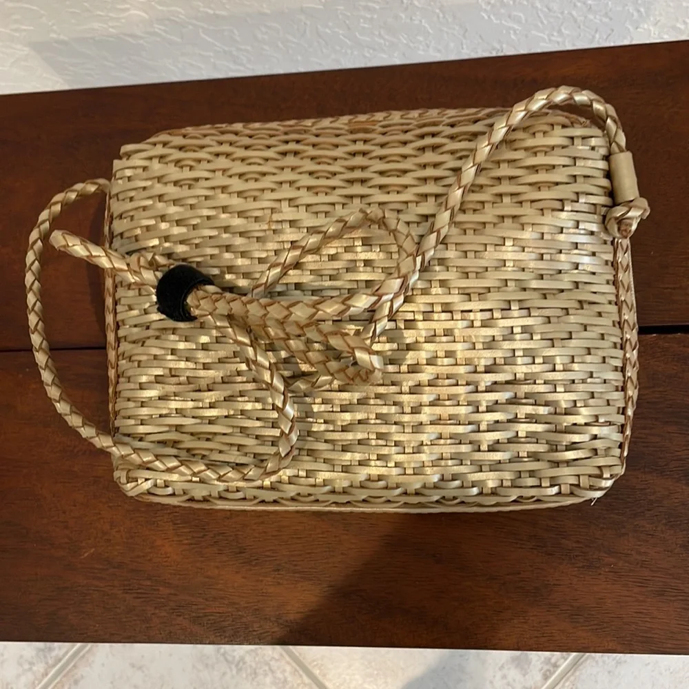 Cee Klein Vintage Leather basket weave NWT handbag - Picture 3 of 5